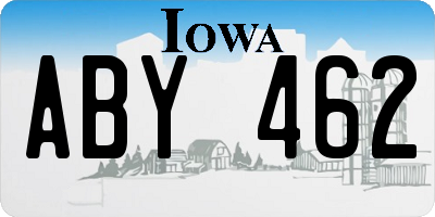 IA license plate ABY462