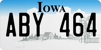 IA license plate ABY464