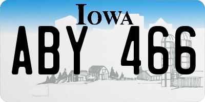 IA license plate ABY466