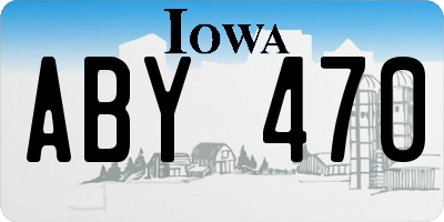 IA license plate ABY470