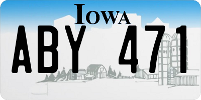 IA license plate ABY471