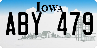 IA license plate ABY479