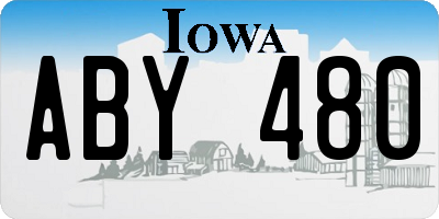 IA license plate ABY480