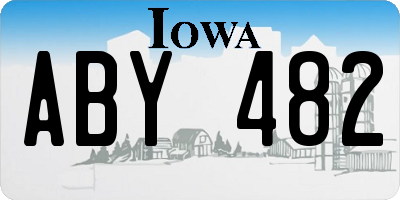 IA license plate ABY482