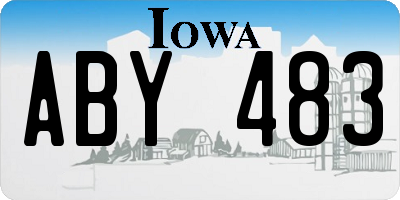 IA license plate ABY483