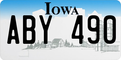 IA license plate ABY490