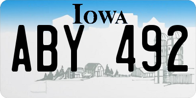 IA license plate ABY492