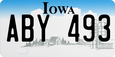 IA license plate ABY493