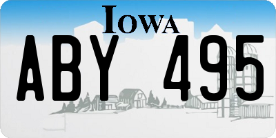 IA license plate ABY495