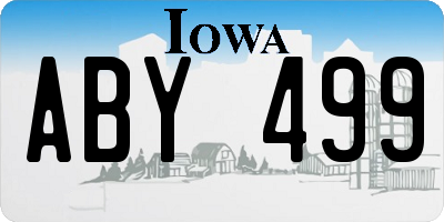 IA license plate ABY499