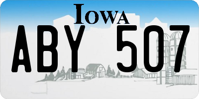 IA license plate ABY507
