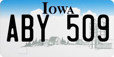 IA license plate ABY509