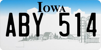 IA license plate ABY514
