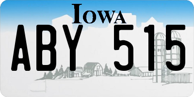 IA license plate ABY515