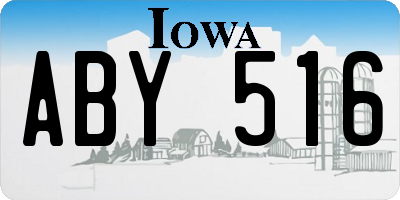 IA license plate ABY516