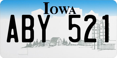 IA license plate ABY521