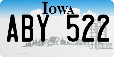 IA license plate ABY522