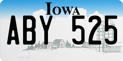 IA license plate ABY525