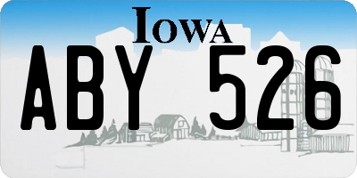 IA license plate ABY526