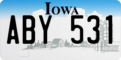 IA license plate ABY531