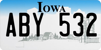 IA license plate ABY532