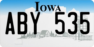 IA license plate ABY535