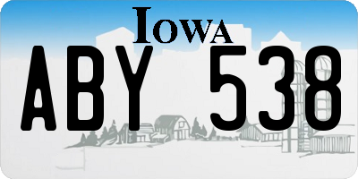 IA license plate ABY538