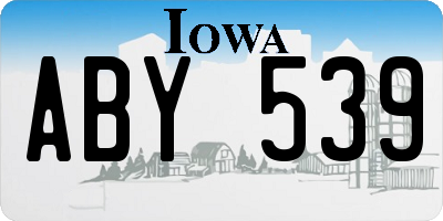 IA license plate ABY539
