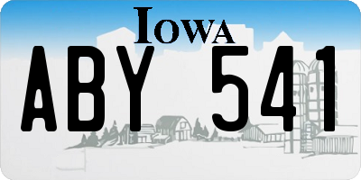 IA license plate ABY541