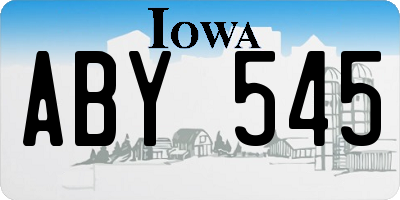 IA license plate ABY545