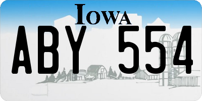 IA license plate ABY554