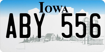IA license plate ABY556