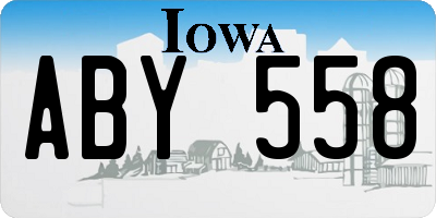 IA license plate ABY558