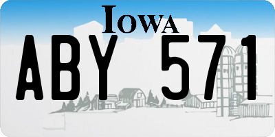 IA license plate ABY571