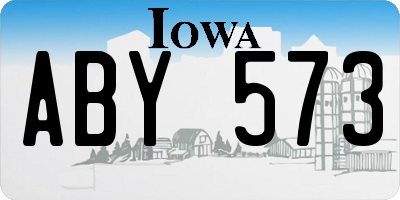 IA license plate ABY573