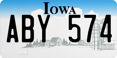 IA license plate ABY574