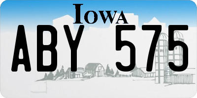 IA license plate ABY575