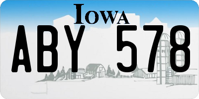 IA license plate ABY578