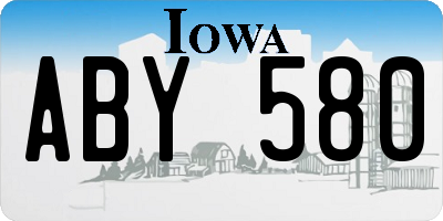 IA license plate ABY580