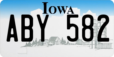 IA license plate ABY582