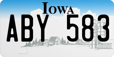 IA license plate ABY583
