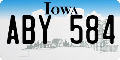 IA license plate ABY584