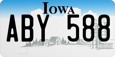 IA license plate ABY588