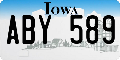 IA license plate ABY589