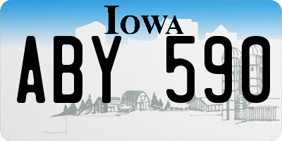 IA license plate ABY590