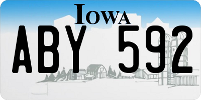 IA license plate ABY592