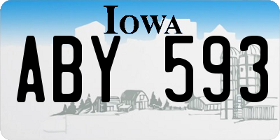 IA license plate ABY593
