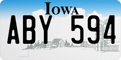 IA license plate ABY594