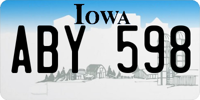 IA license plate ABY598