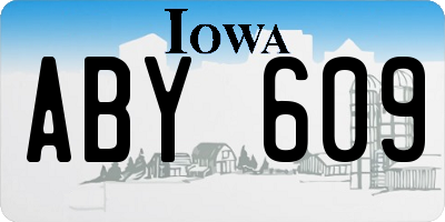 IA license plate ABY609